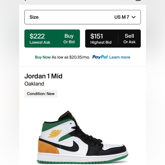 Jordan 1 mid oka land like new - Picture 9 of 9